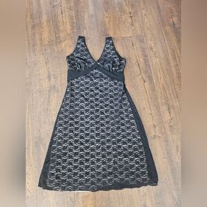 B. Moss Y2K back lace dress with white lining and tie back detail. Size: M